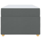 Estructura de cama con colchón Gris oscuro 90 x 200 cm tela