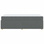 Estructura de cama con colchón Gris oscuro 90 x 200 cm tela