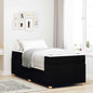 Estrutura de cama com colchão Preto 90 x 200 cm tecido
