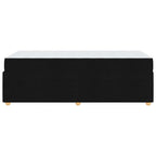 Estructura de cama con colchón Negro 90 x 200 cm tela