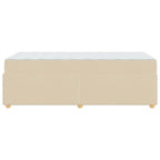 Estructura de cama con colchón Crema 90 x 200 cm tela