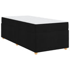 Estructura de cama con colchón Negro 100 x 200 cm tela