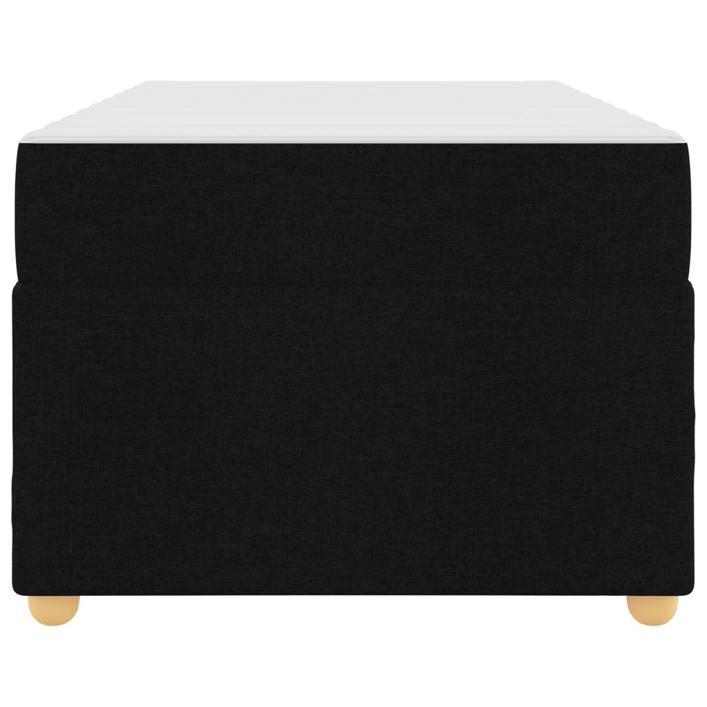 Estructura de cama con colchón Negro 100 x 200 cm tela