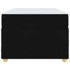Estructura de cama con colchón Negro 100 x 200 cm tela