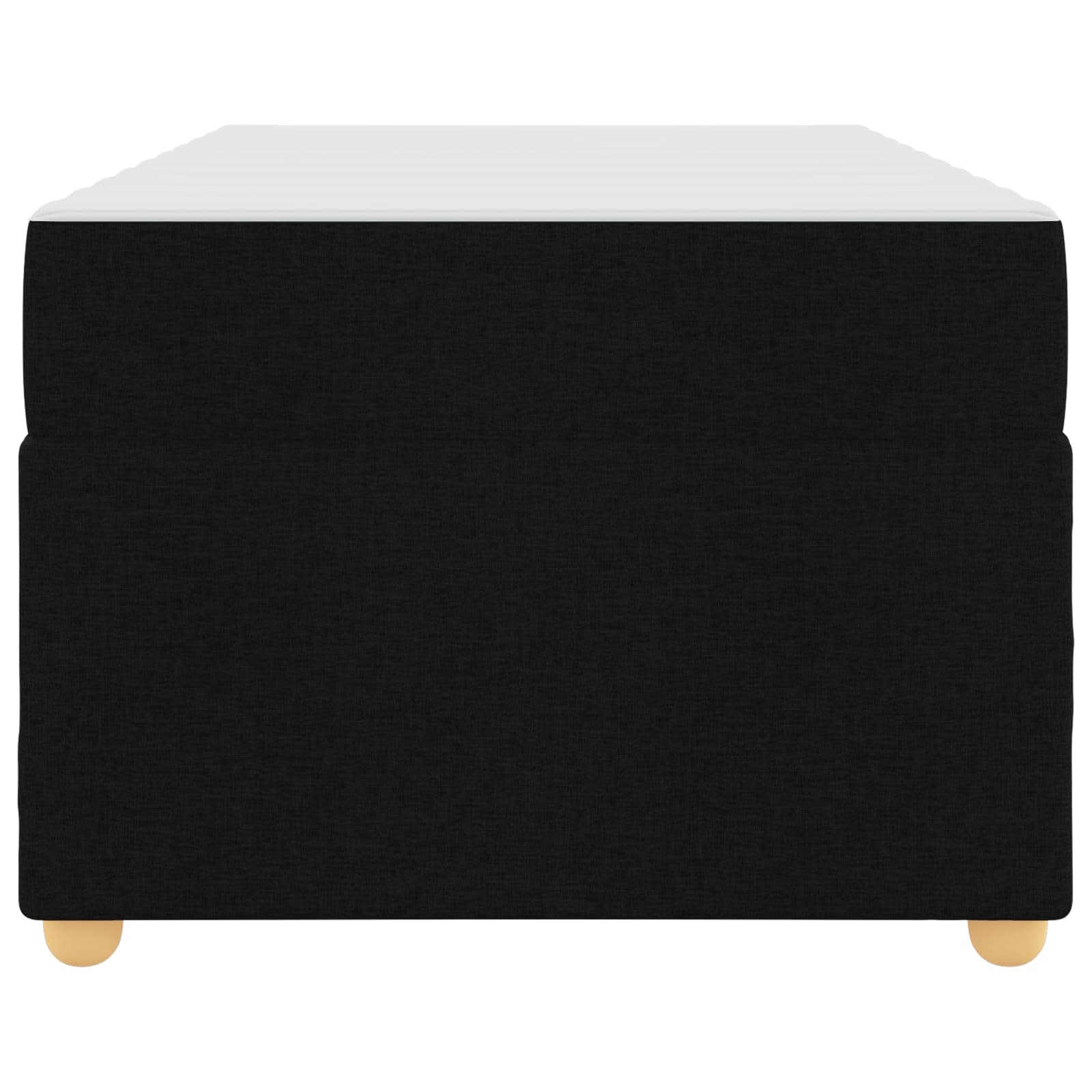 Estructura de cama con colchón Negro 100 x 200 cm tela
