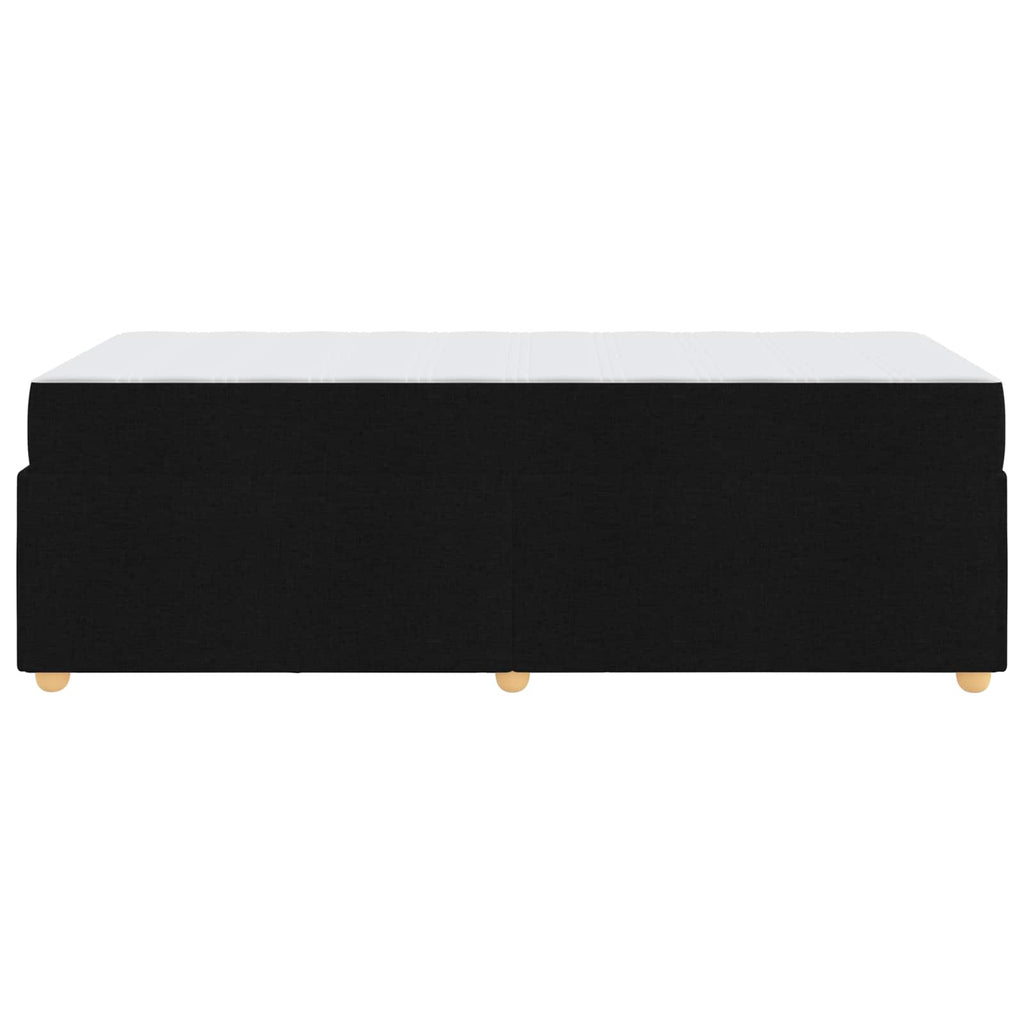 Estructura de cama con colchón Negro 100 x 200 cm tela