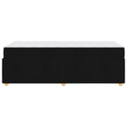 Estructura de cama con colchón Negro 100 x 200 cm tela
