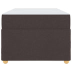Estructura de cama con colchón Marrón Oscuro 100 x 200 cm tela