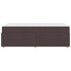 Estructura de cama con colchón Marrón Oscuro 100 x 200 cm tela