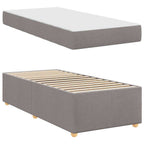 Estructura de cama con colchón Taupé 100 x 200 cm tela