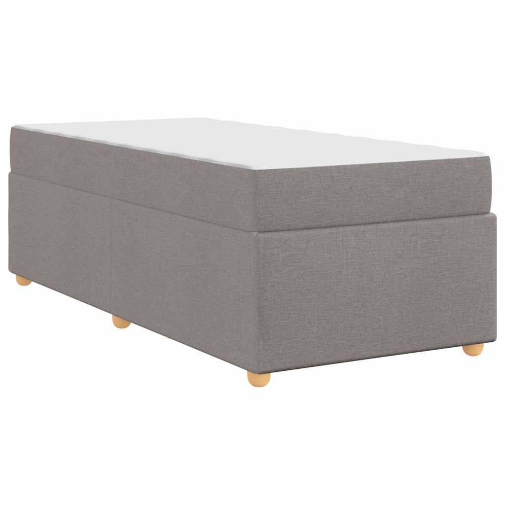 Estructura de cama con colchón Taupé 100 x 200 cm tela