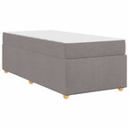 Estructura de cama con colchón Taupé 100 x 200 cm tela