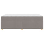 Estructura de cama con colchón Taupé 100 x 200 cm tela