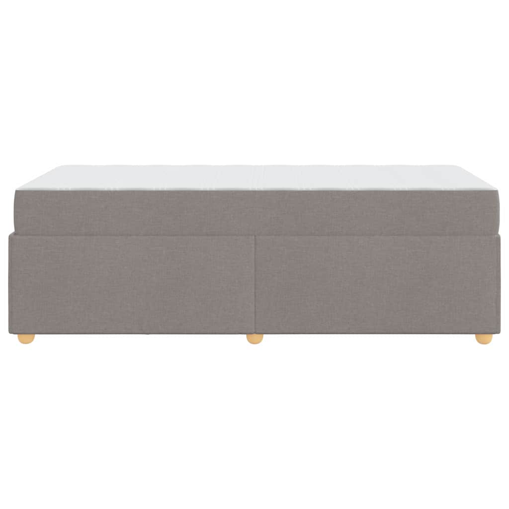Estructura de cama con colchón Taupé 100 x 200 cm tela