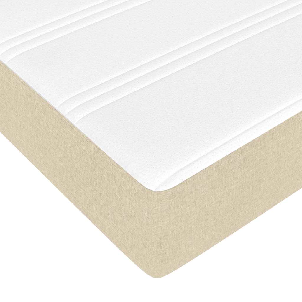 Estructura de cama con colchón Crema 100 x 200 cm tela