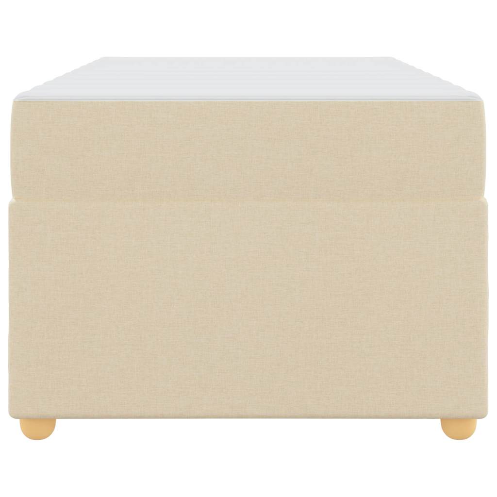 Estructura de cama con colchón Crema 100 x 200 cm tela