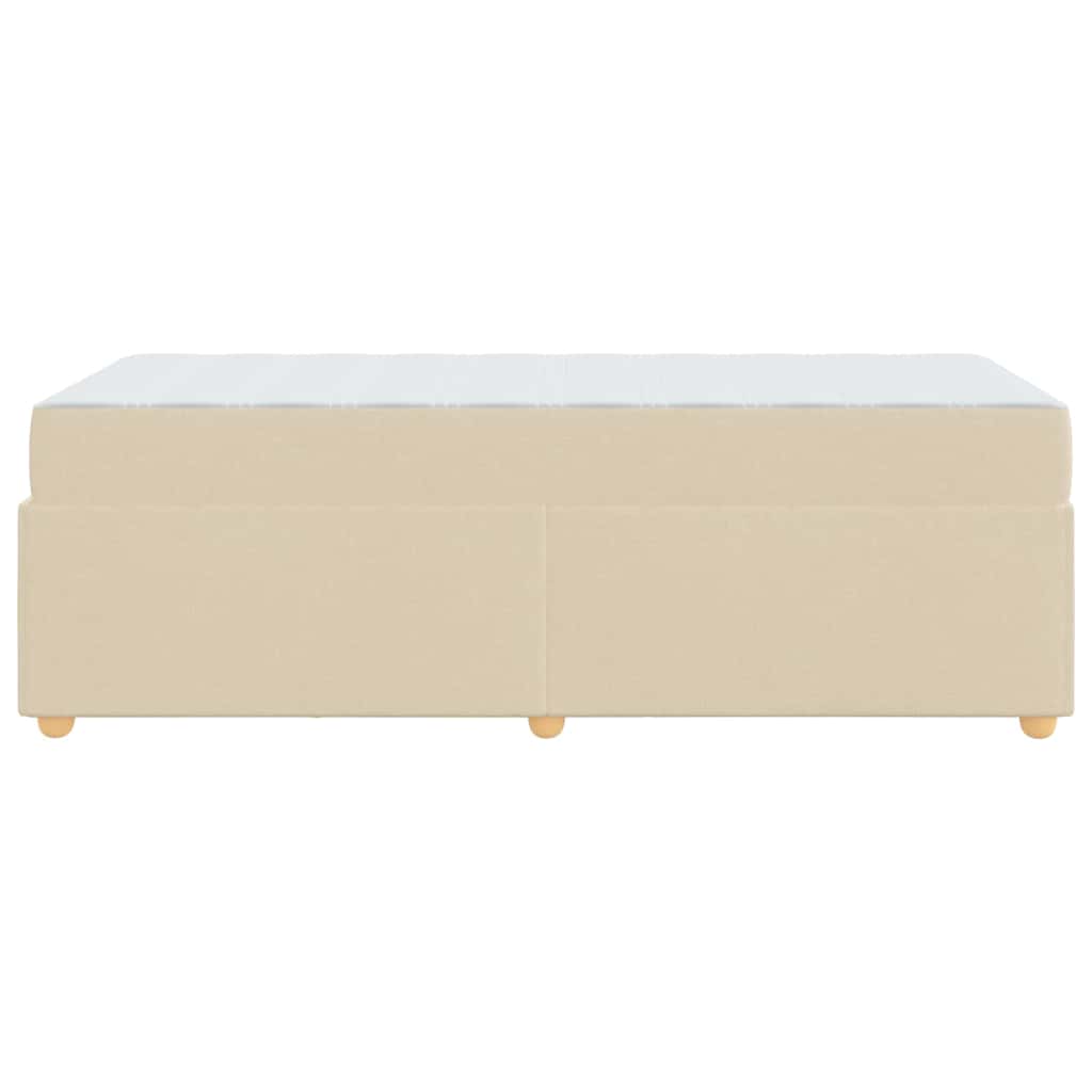 Estructura de cama con colchón Crema 100 x 200 cm tela