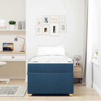Estructura de cama con colchón Azul 100 x 200 cm tela