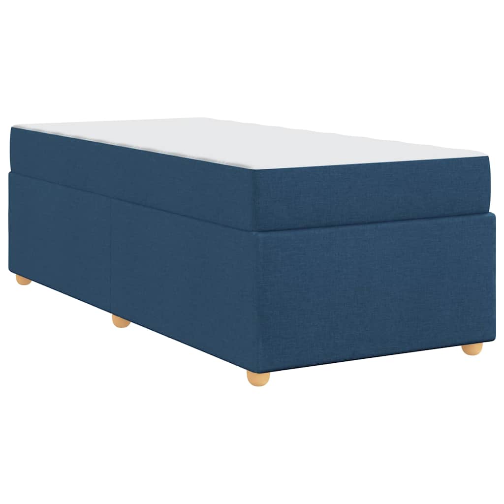 Estructura de cama con colchón Azul 100 x 200 cm tela