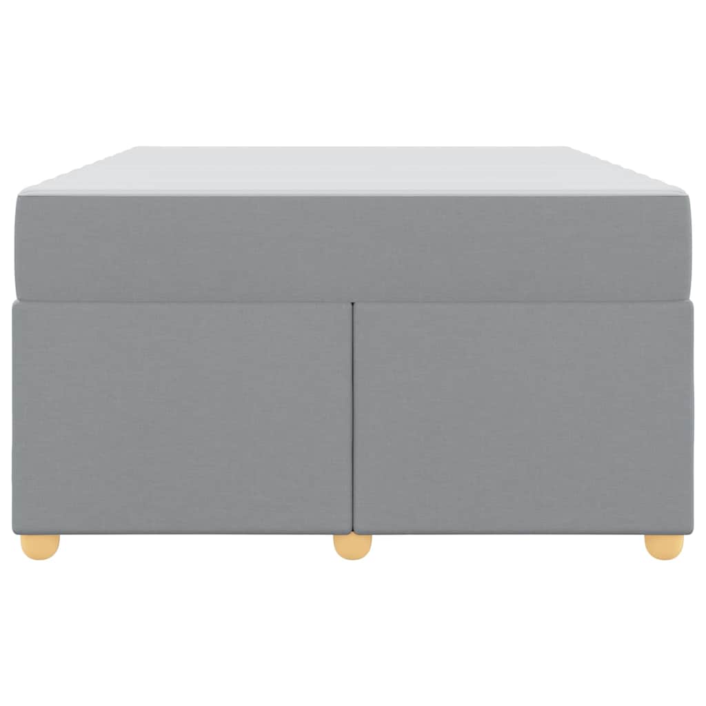 Estructura de cama con colchón Gris Claro 120 x 190 cm tela
