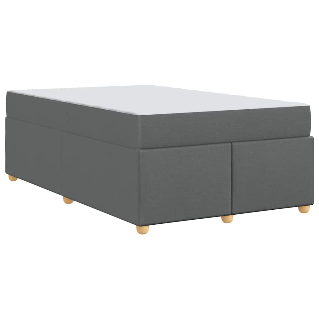 Estructura de cama con colchón Gris oscuro 120 x 190 cm tela