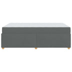 Estructura de cama con colchón Gris oscuro 120 x 190 cm tela