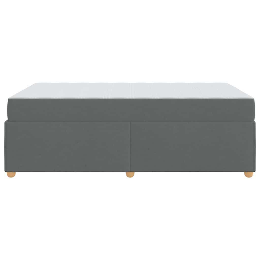 Estructura de cama con colchón Gris oscuro 120 x 190 cm tela