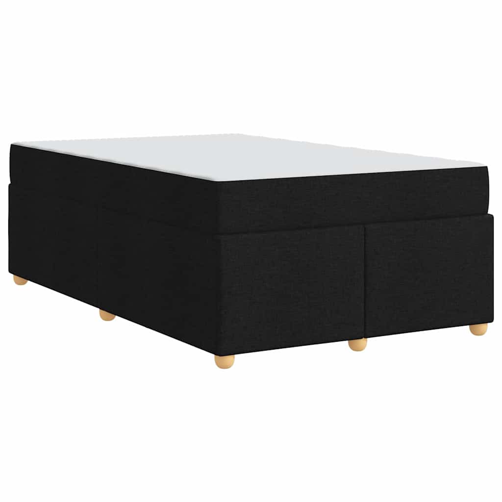 Estructura de cama con colchón Negro 120 x 190 cm tela