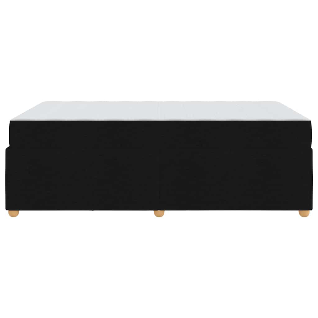 Estructura de cama con colchón Negro 120 x 190 cm tela