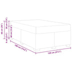 Estructura de cama con colchón Negro 120 x 190 cm tela