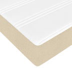 Estructura de cama con colchón Crema 120 x 190 cm tela