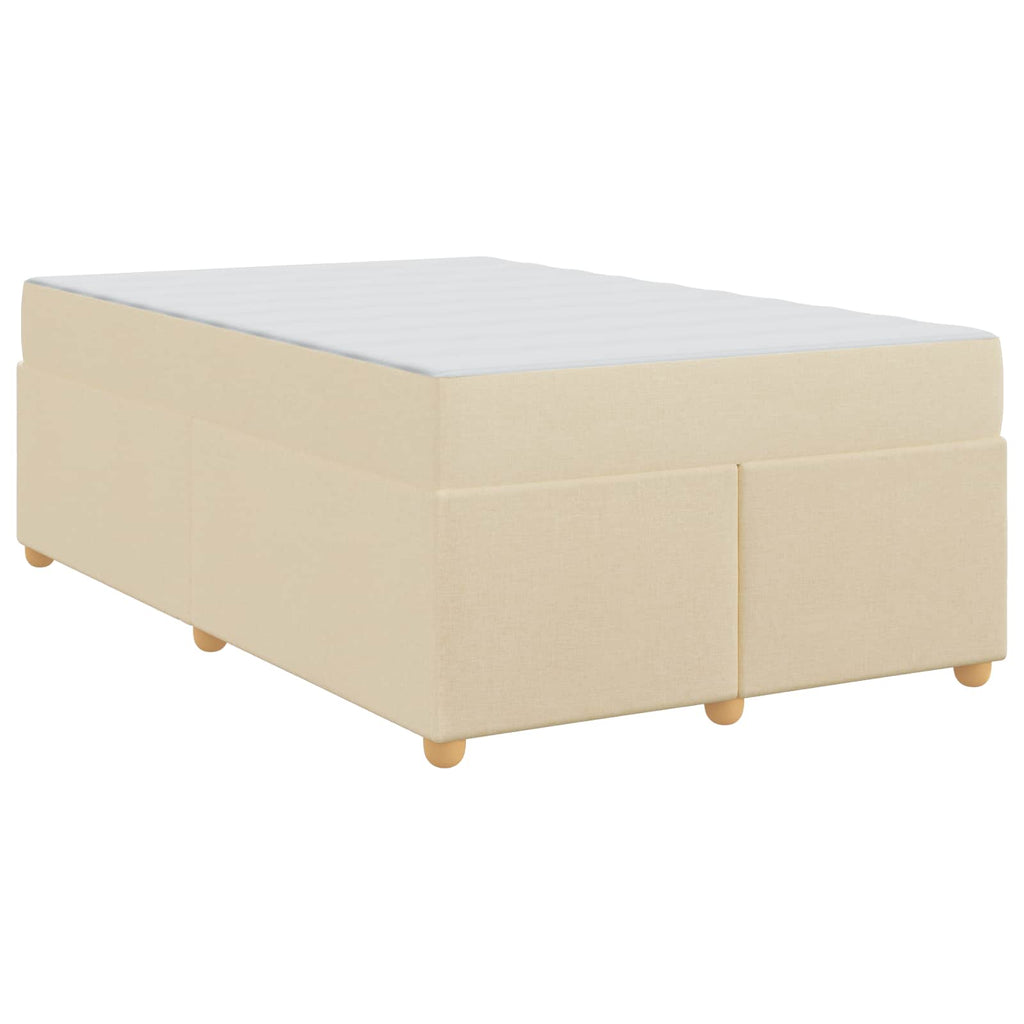 Estructura de cama con colchón Crema 120 x 190 cm tela