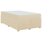 Estructura de cama con colchón Crema 120 x 190 cm tela