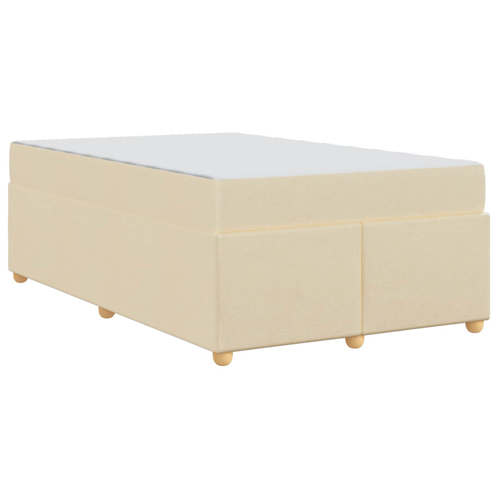 Estructura de cama con colchón Crema 120 x 190 cm tela