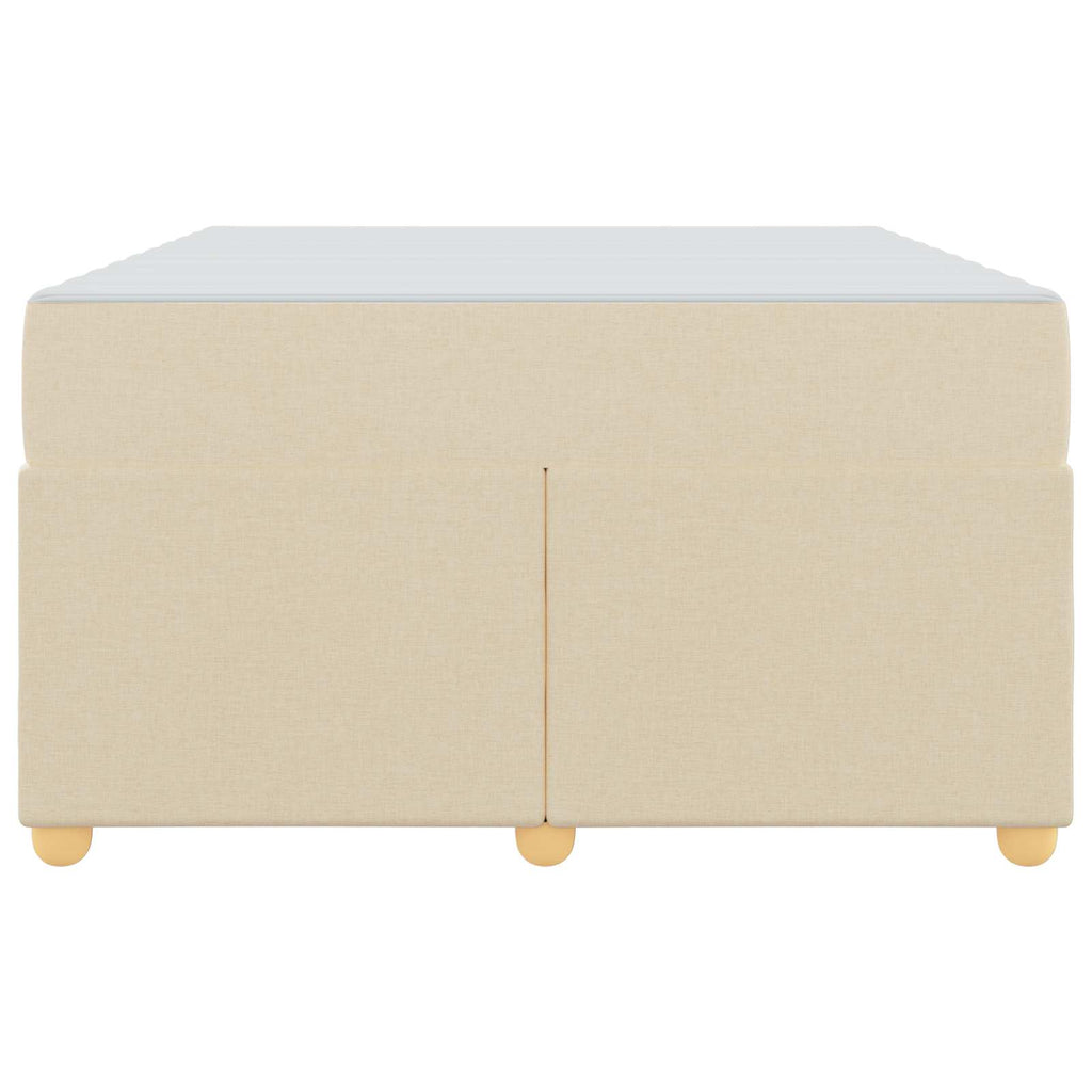 Estructura de cama con colchón Crema 120 x 190 cm tela
