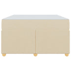 Estructura de cama con colchón Crema 120 x 190 cm tela
