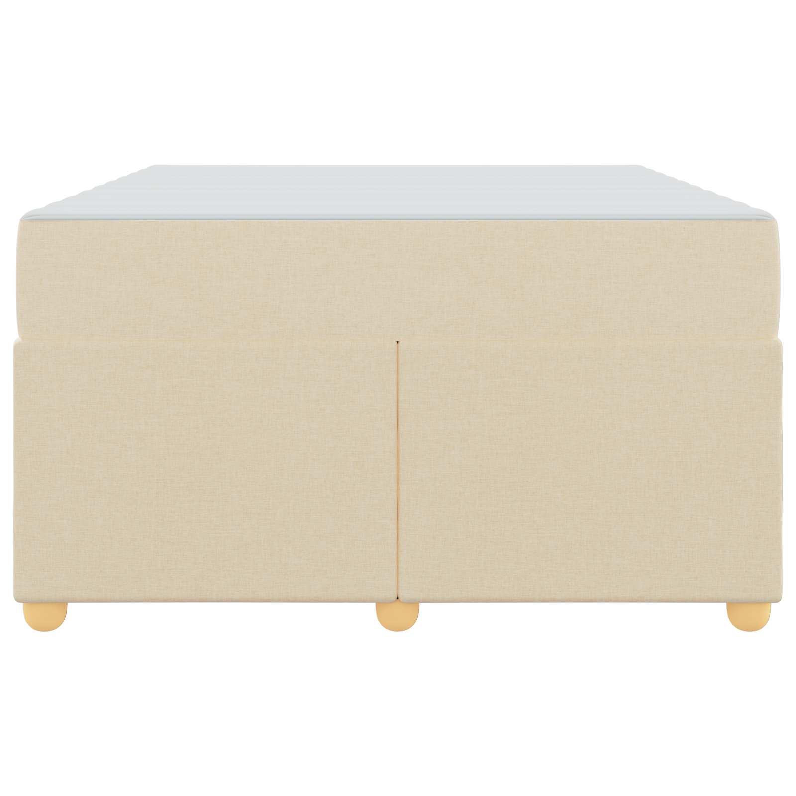 Estructura de cama con colchón Crema 120 x 190 cm tela