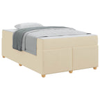 Estructura de cama con colchón Crema 120 x 190 cm tela
