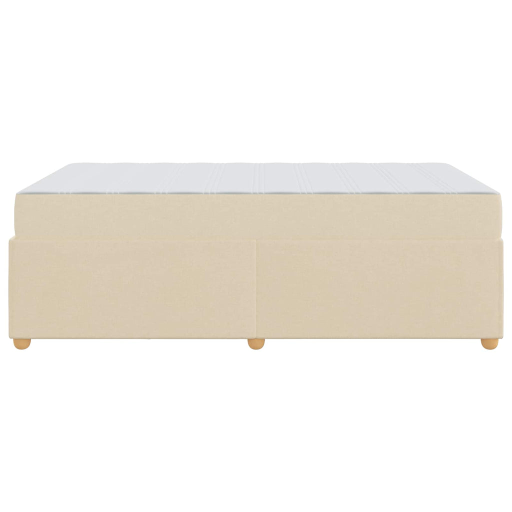 Estructura de cama con colchón Crema 120 x 190 cm tela