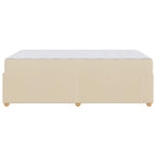Estructura de cama con colchón Crema 120 x 190 cm tela