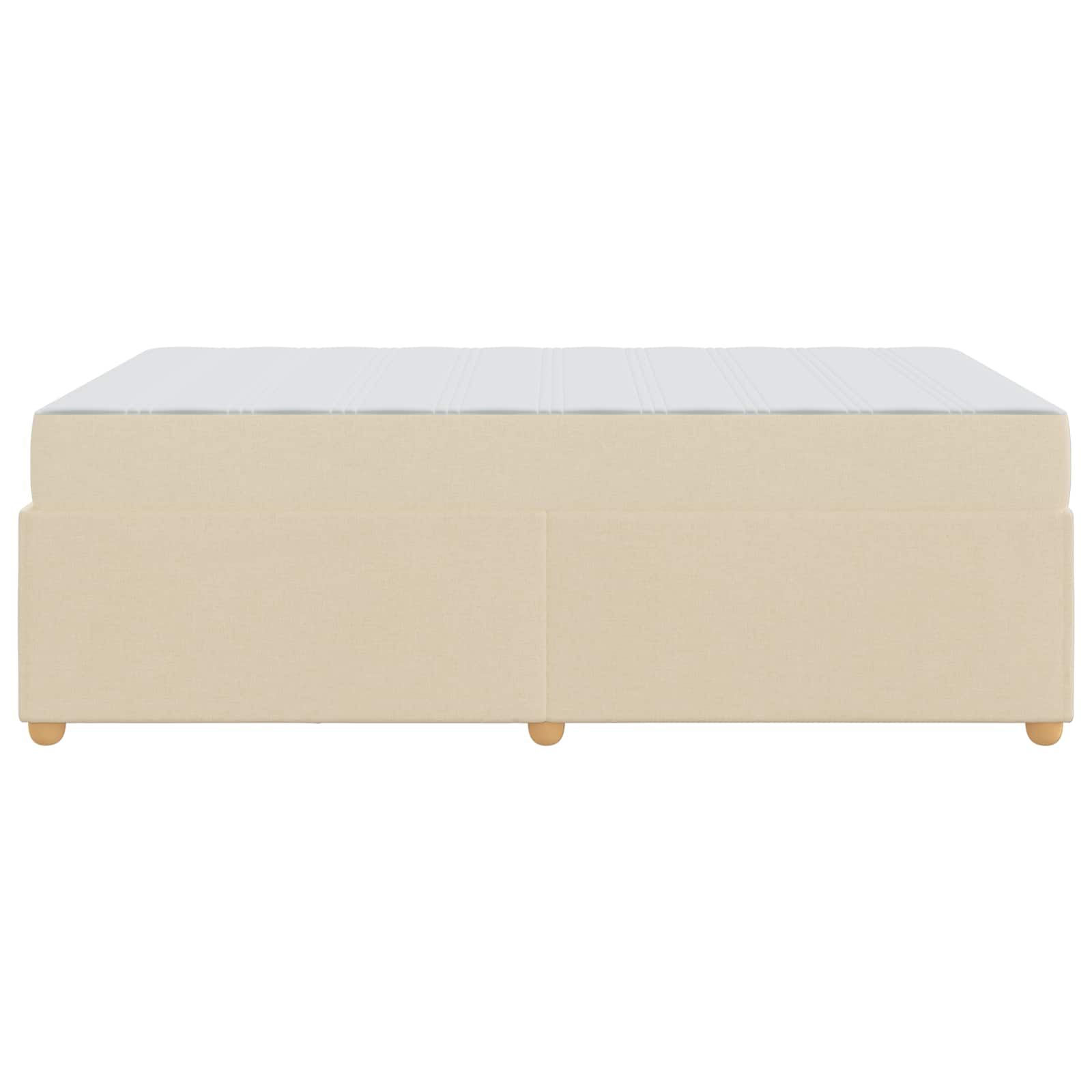 Estructura de cama con colchón Crema 120 x 190 cm tela