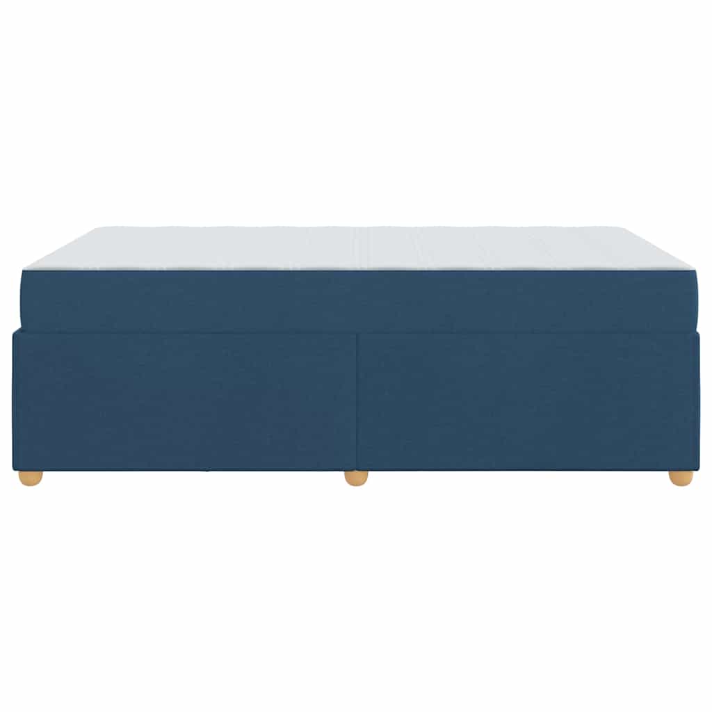 Estructura de cama con colchón Azul 120 x 190 cm tela