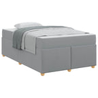 Estructura de cama con colchón Gris Claro 120 x 200 cm tela