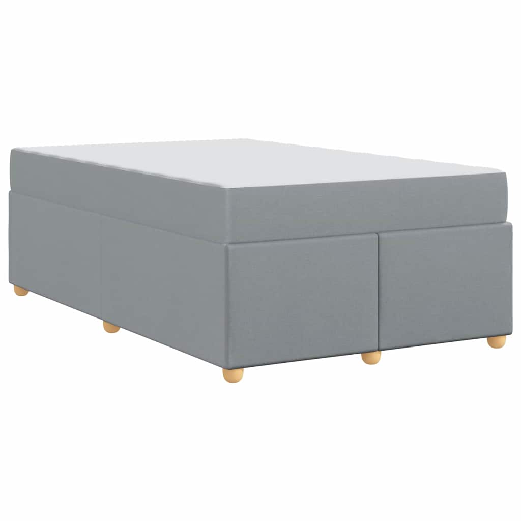 Estructura de cama con colchón Gris Claro 120 x 200 cm tela