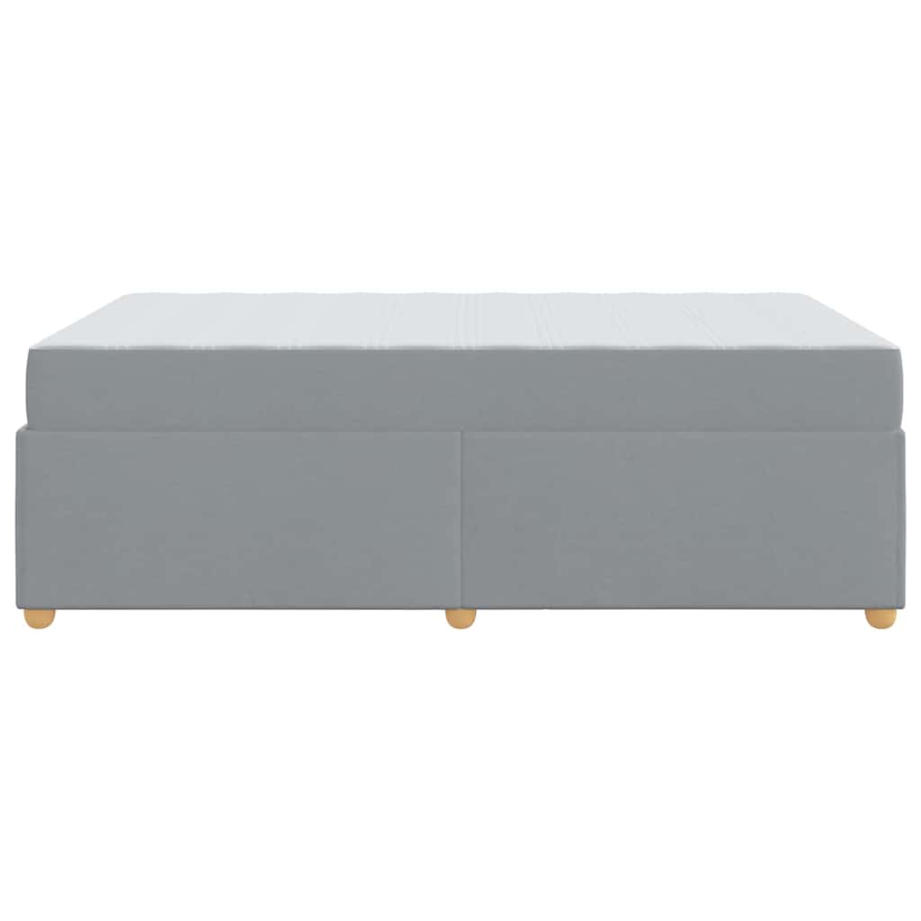 Estructura de cama con colchón Gris Claro 120 x 200 cm tela