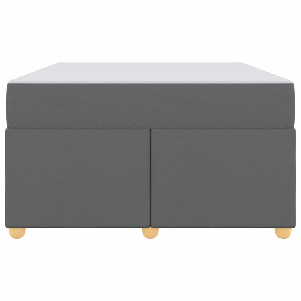 Estructura de cama con colchón Gris oscuro 120 x 200 cm tela