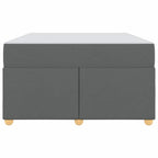 Estructura de cama con colchón Gris oscuro 120 x 200 cm tela