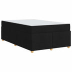Estructura de cama con colchón Negro 120 x 200 cm tela