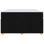 Estructura de cama con colchón Negro 120 x 200 cm tela