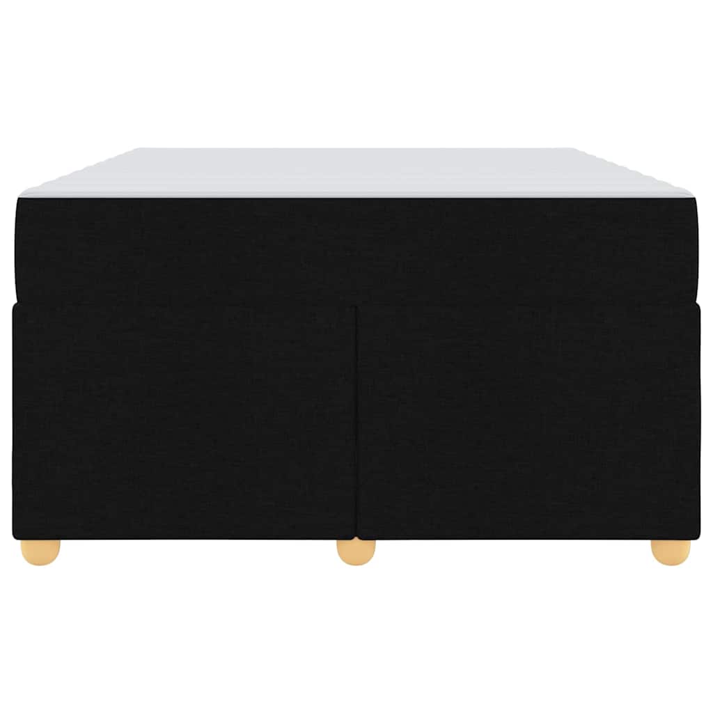 Estructura de cama con colchón Negro 120 x 200 cm tela